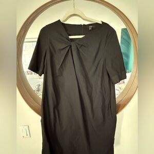 Black cos twist neck shift dress size 10